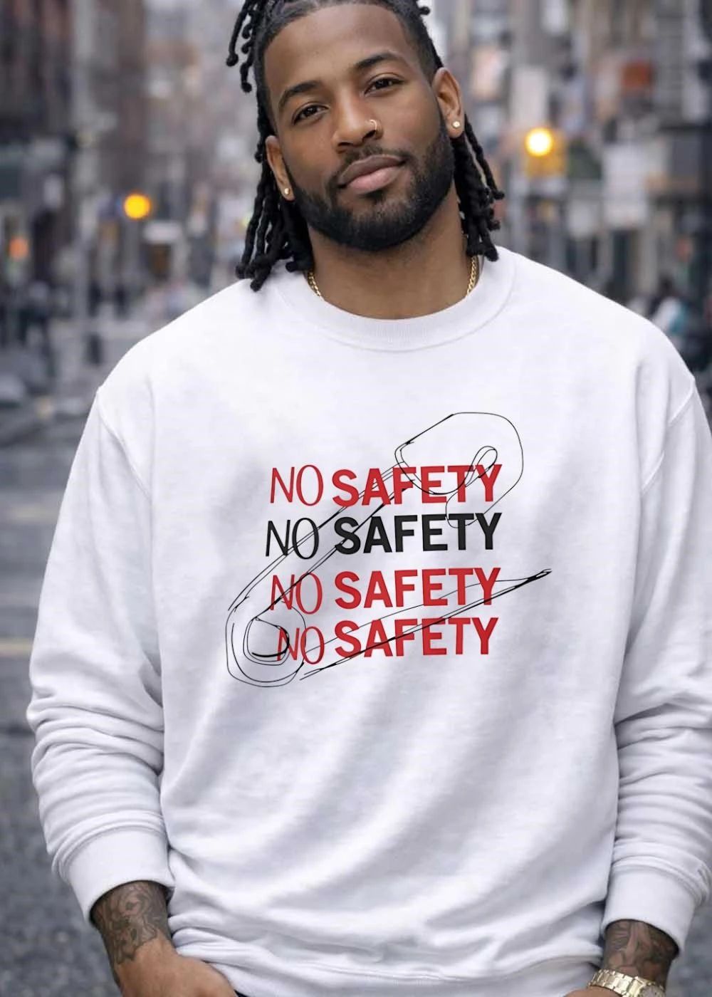 No Safety Open Pin Line Art Sketch shirt