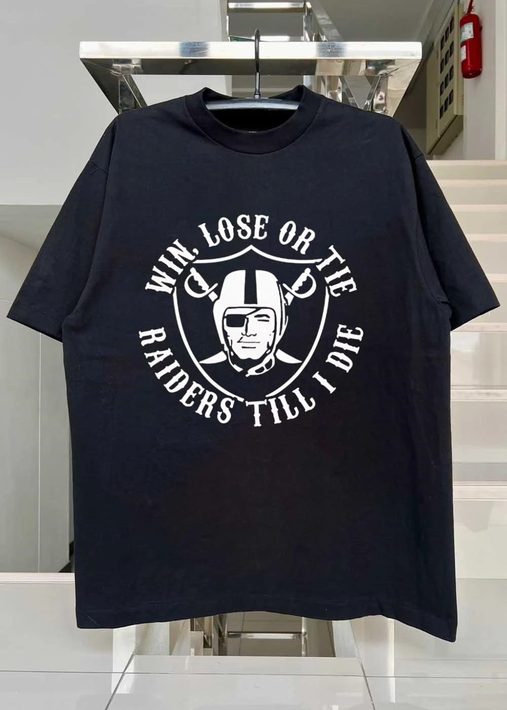 Raiders Apparel Win Lose or Tie till i Die Raiders T-Shirt