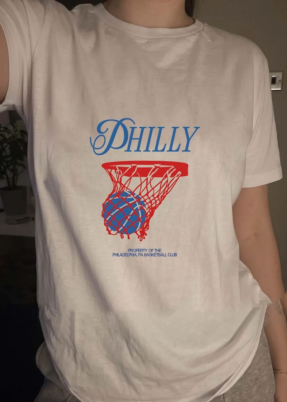 Property of the Philadelphia PA Basketball Club, Philly Basketball Swish shirt