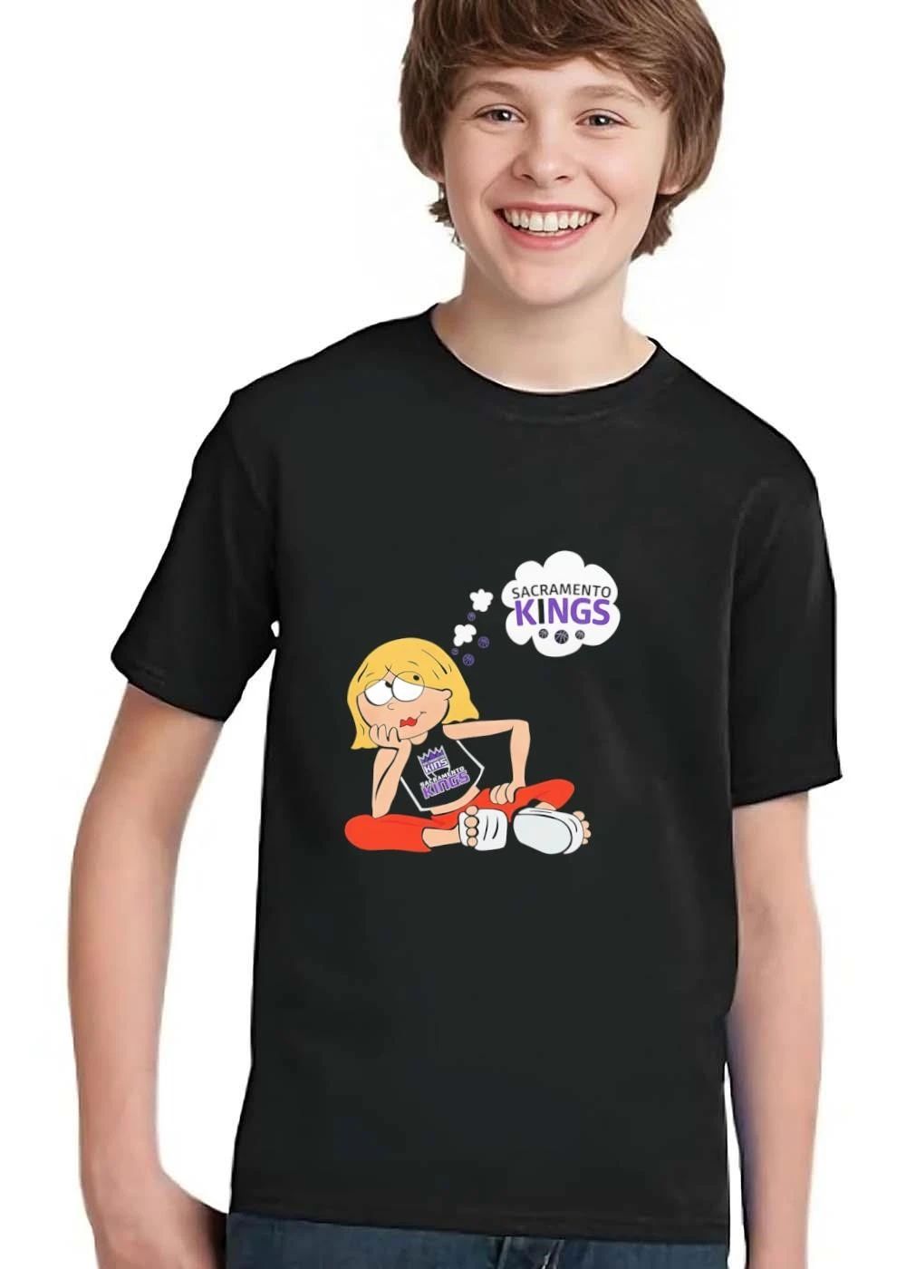 Original Sacramento Kings NBA Cartoon Blonde Girl Daydreaming Thought Bubble shirt