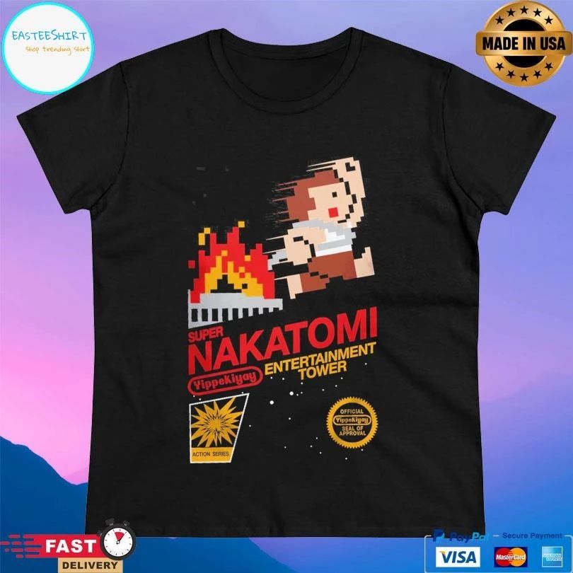 Super Nakatomi Yippe Kiyay Entertainment Tower T-shirts