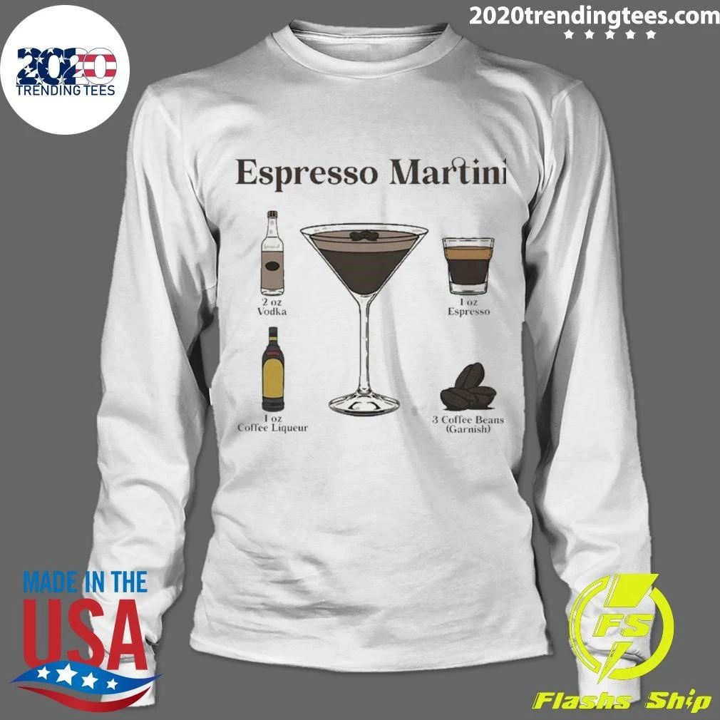 Espresso Martini Ingredients Cocktail Recipe Shirt