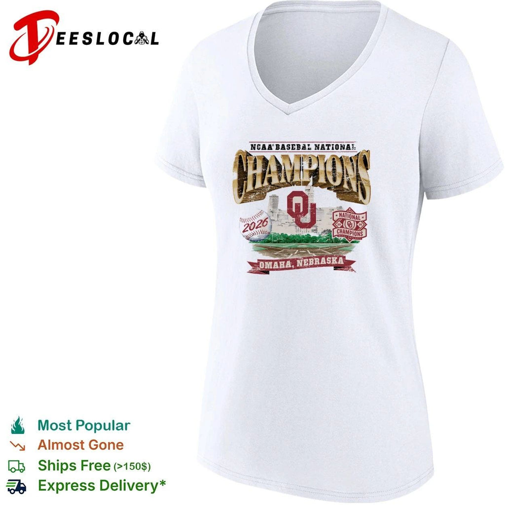 Oklahoma Sooners NCAA Baseball National Champions 2026 Omaha Nebraska T-shirt