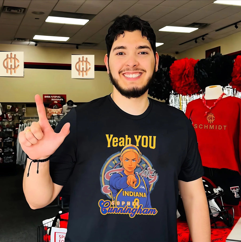 Indiana Fever Sophie Cunningham pointing yeah you signature shirt
