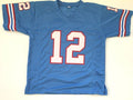 Custom Ken Stabler Blue Mesh Football Jersey
