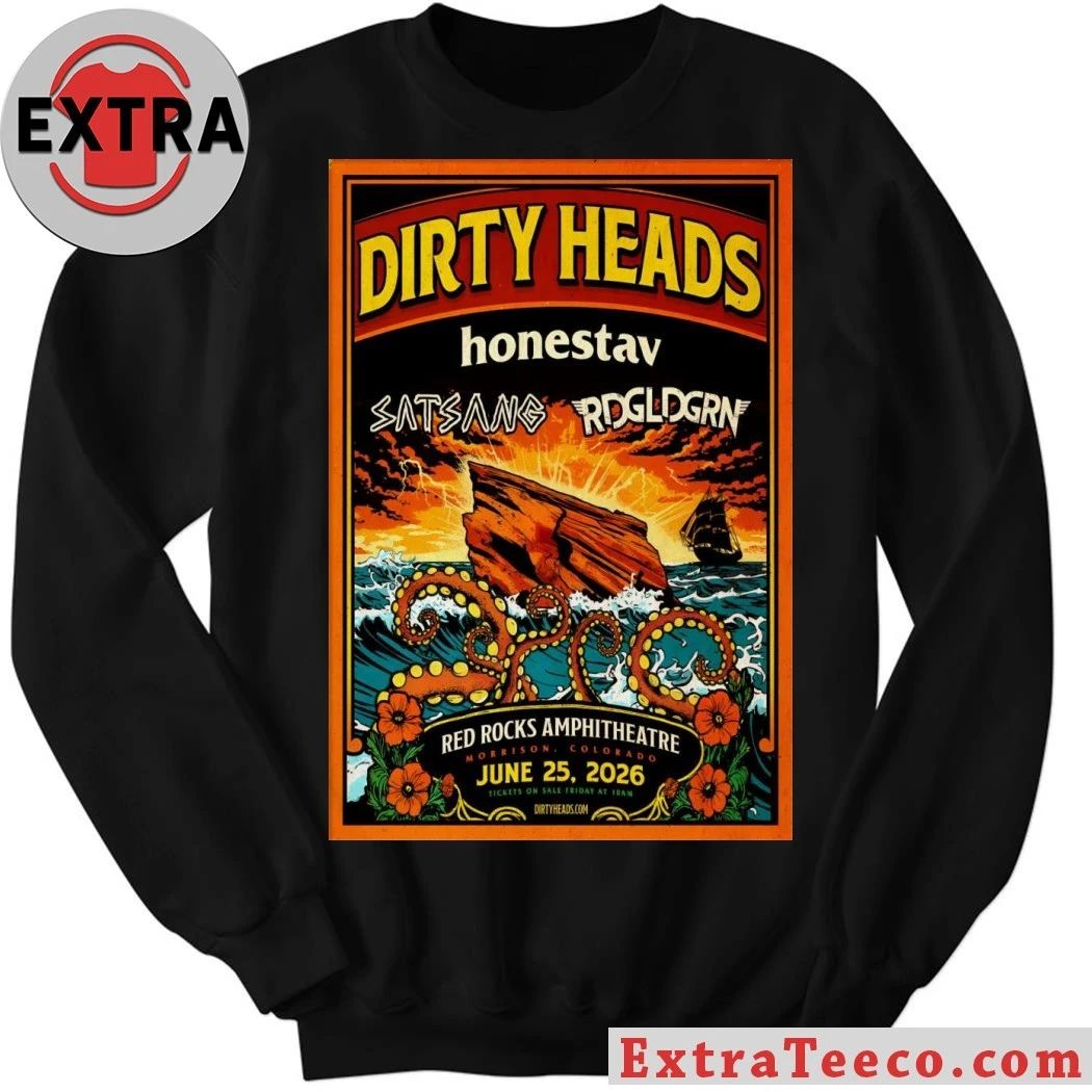 Vintage Style Dirty Heads June 25 2026 Red Rocks Amphitheatre in Morrison CO Poster Shirt