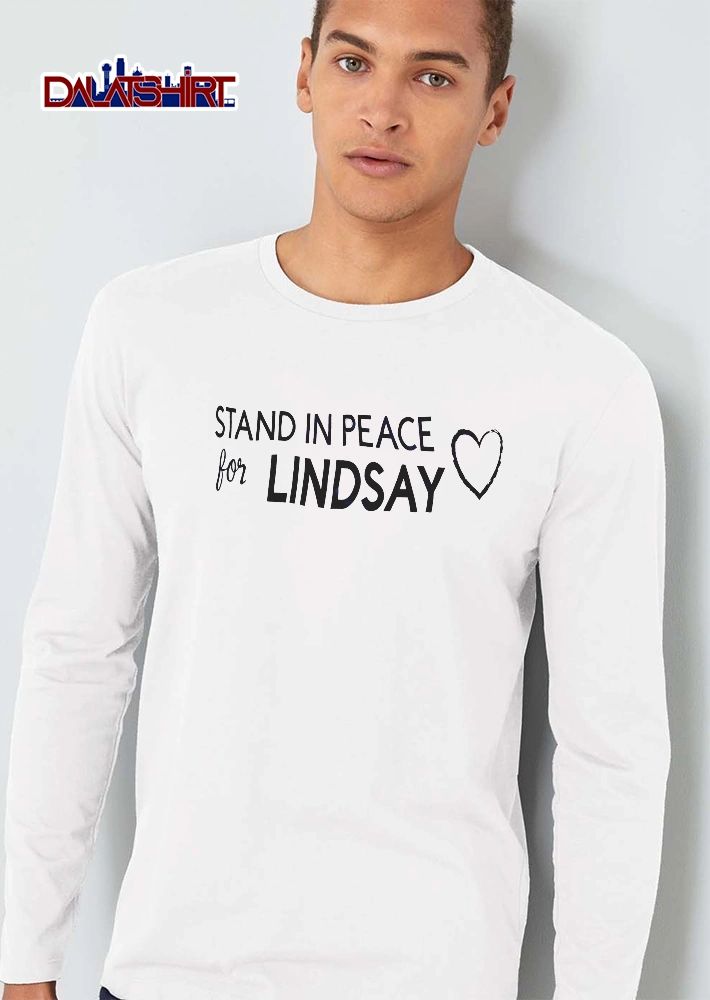 Stand In Peace For Lindsay Black Ink Hand Drawn Heart Line Art shirt