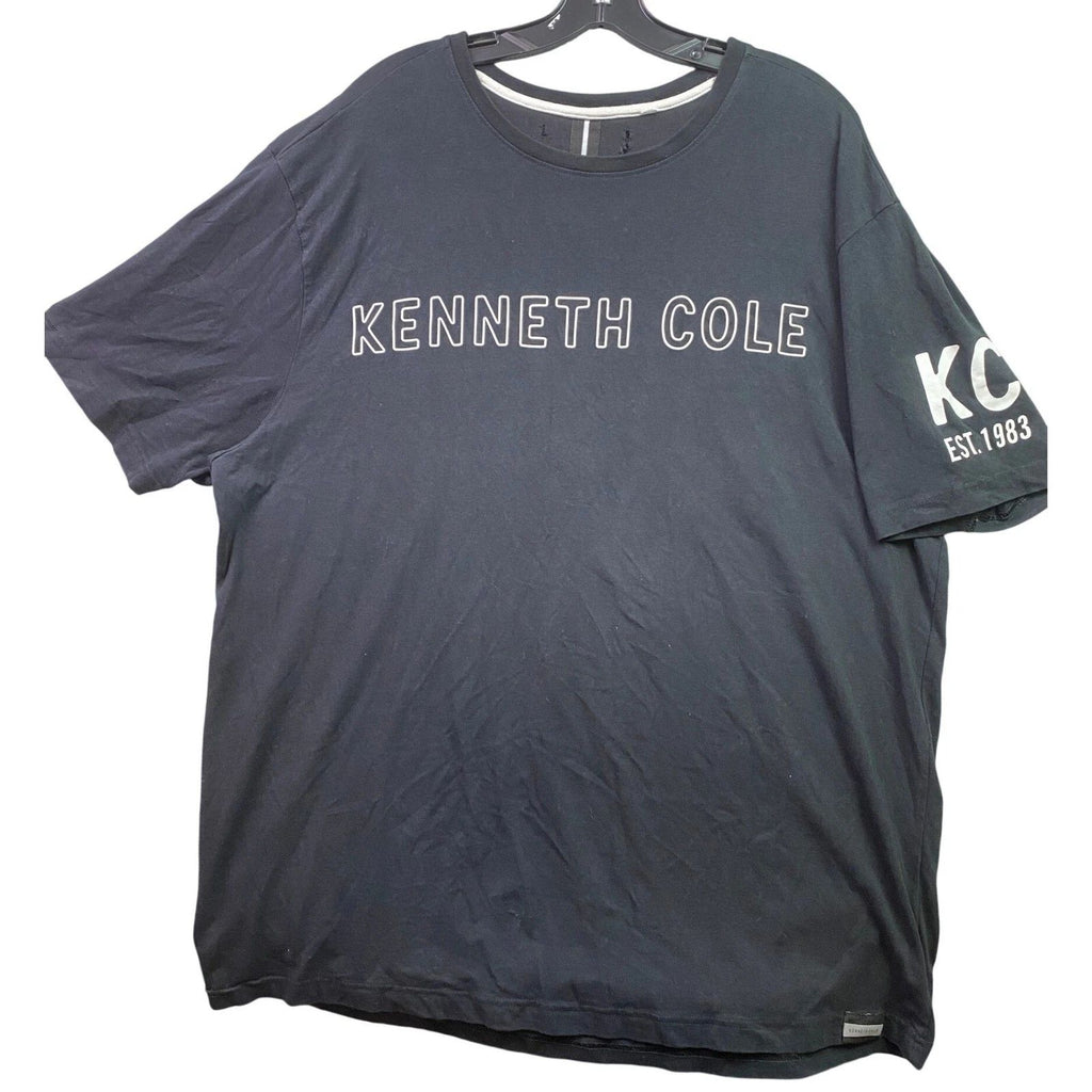Kenneth Cole Shirt Mens 2XL Spell Out Preppy Academia Everyday Streetwear