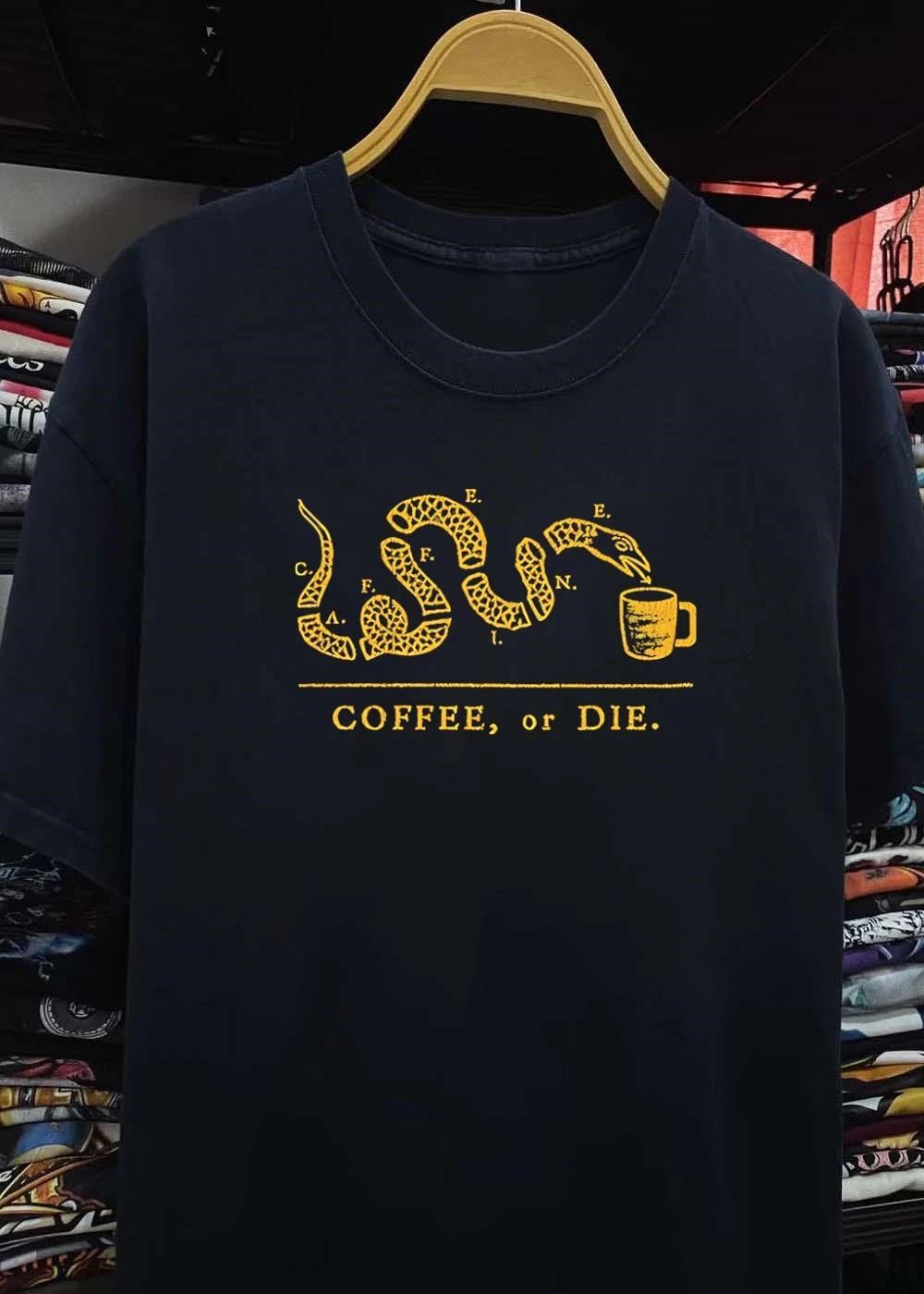 Coffee or Die Snake Caffeine Dissected Anatomy Premium Graphic shirt