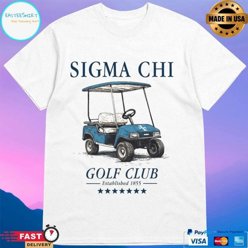 Sigma Chi Golf Club Established 1855 T-shirts