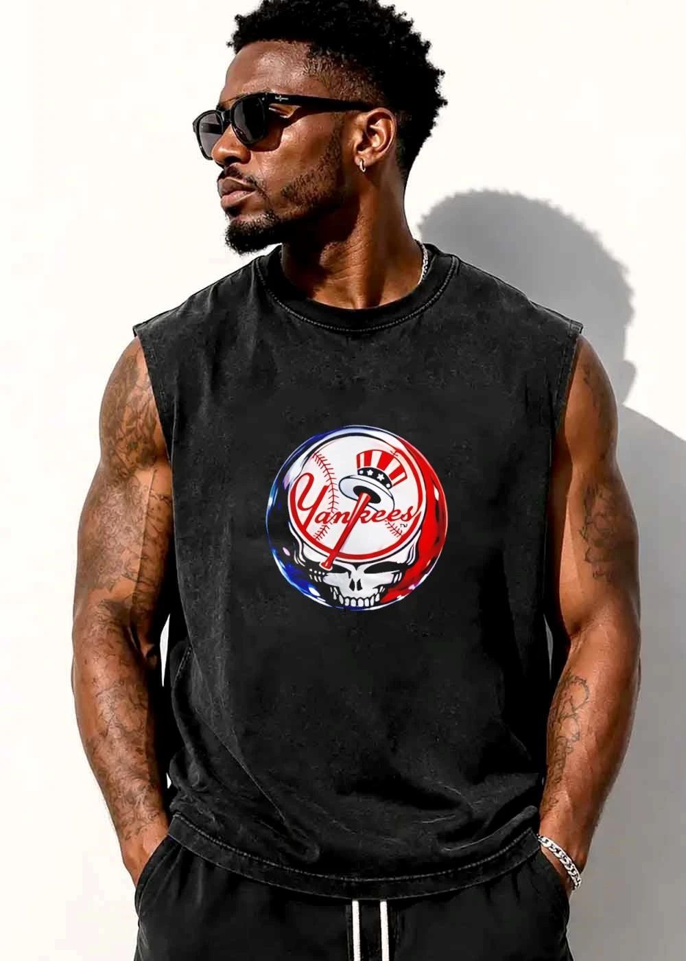 New York Yankees MLB Grateful Dead Steal Your Face Skull shirt