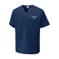Personalised Custom Embroidered Unisex Scrub Tunic Hospital Work Wear Uniform