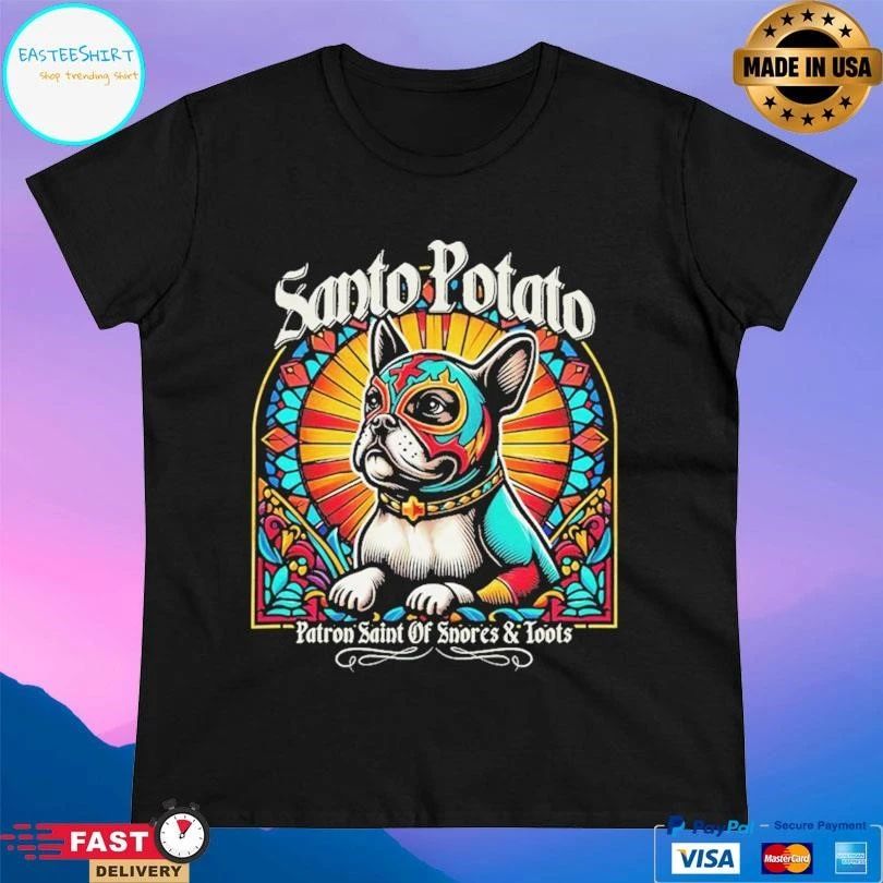 Santo Potato Patron Saint Of Snores And Roots T-shirts