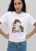 The Format Cartoon Person Crying Squiggly Teardrops Brown Line Art shirt
