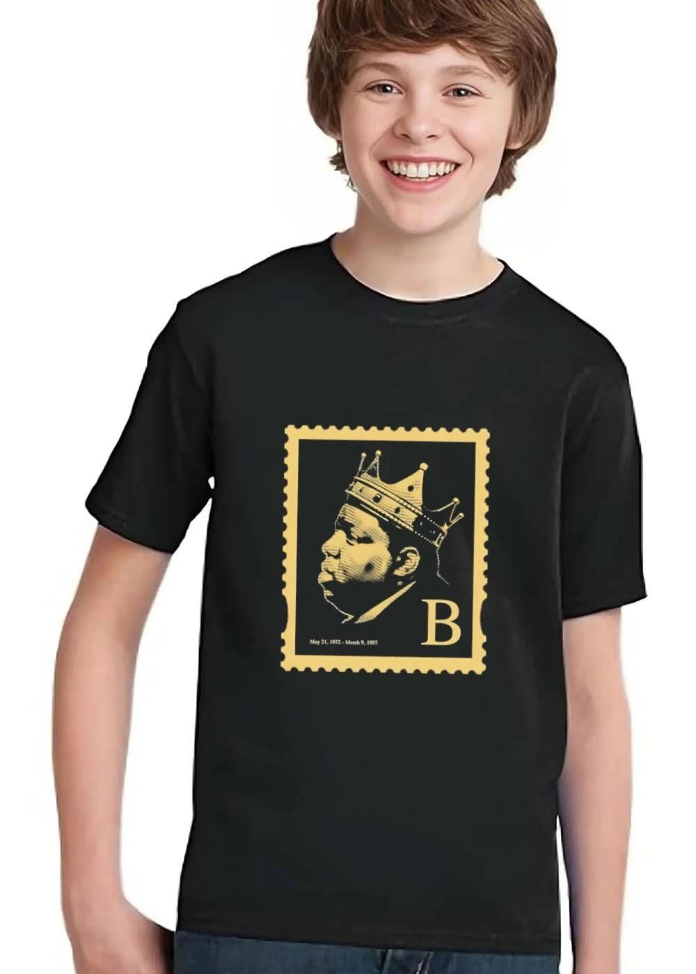 May 21 1972 March 9 1997 B Notorious Big Crowned Portrait Postage Stamp Typographic shirt