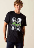Poison Bootleg Distressed Halftone Band Member Portraits shirt