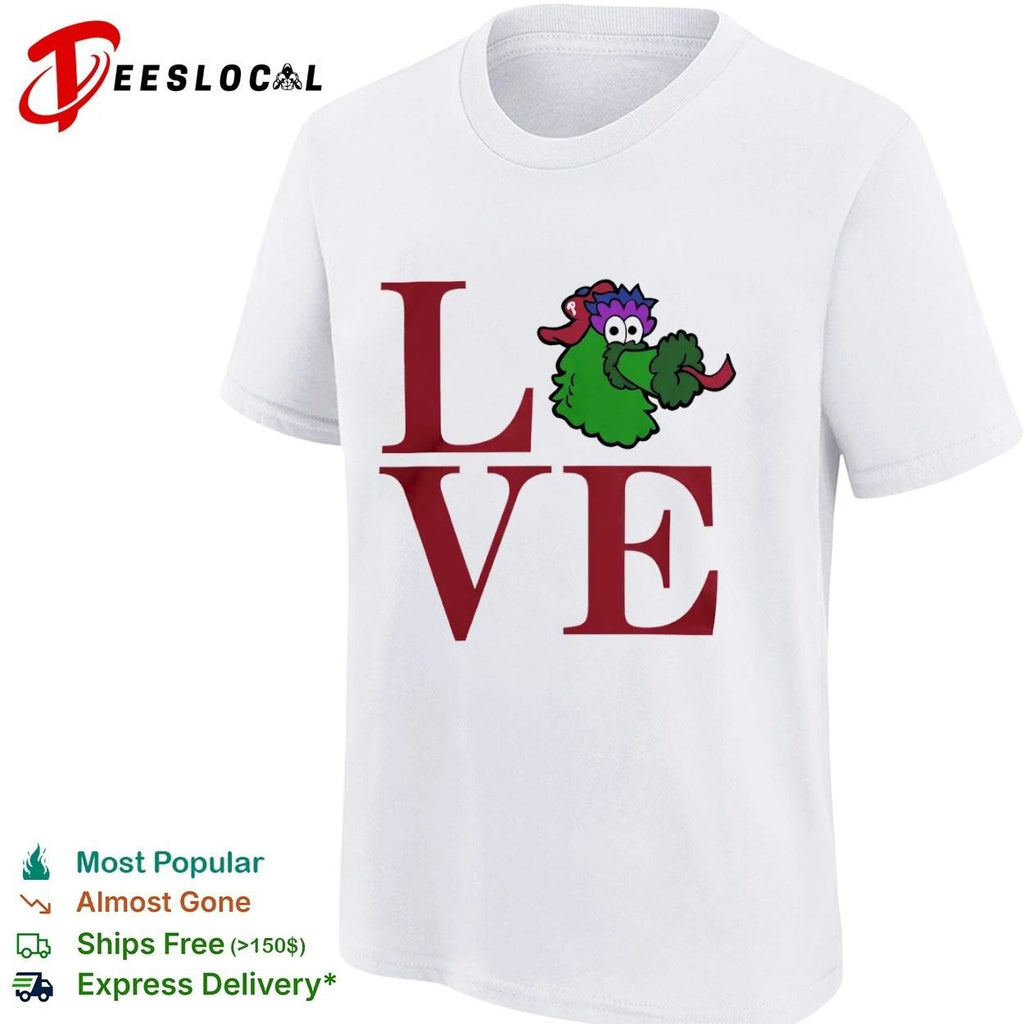 Love Philadelphia Phillies Phanatic Mascot T-shirt
