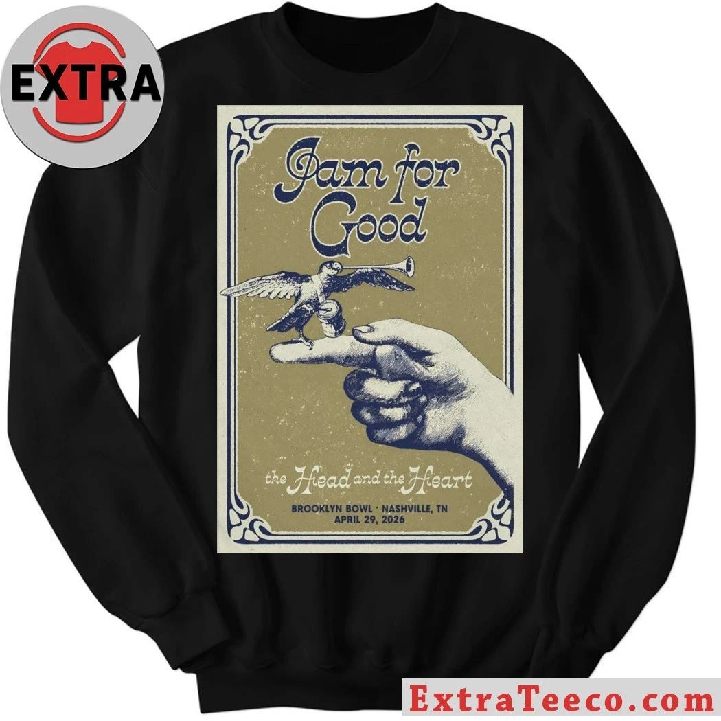 The Head And The Heart April 29 2026 Brooklyn Bowl, Nashville TN Poster Shirt