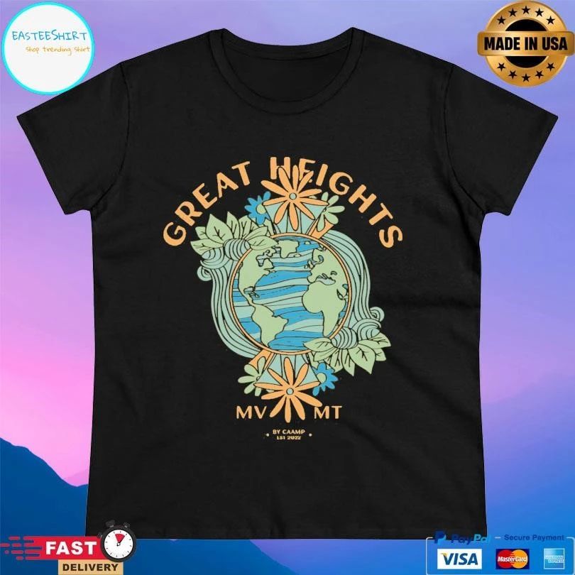 Great Heights Mv Mt Earth T-shirts