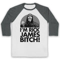 CHAPPELLE SHOW DAVE UNOFFICIAL I'M RICK BITCH! FUNNY 3/4 SLEEVE BASEBALL TEE
