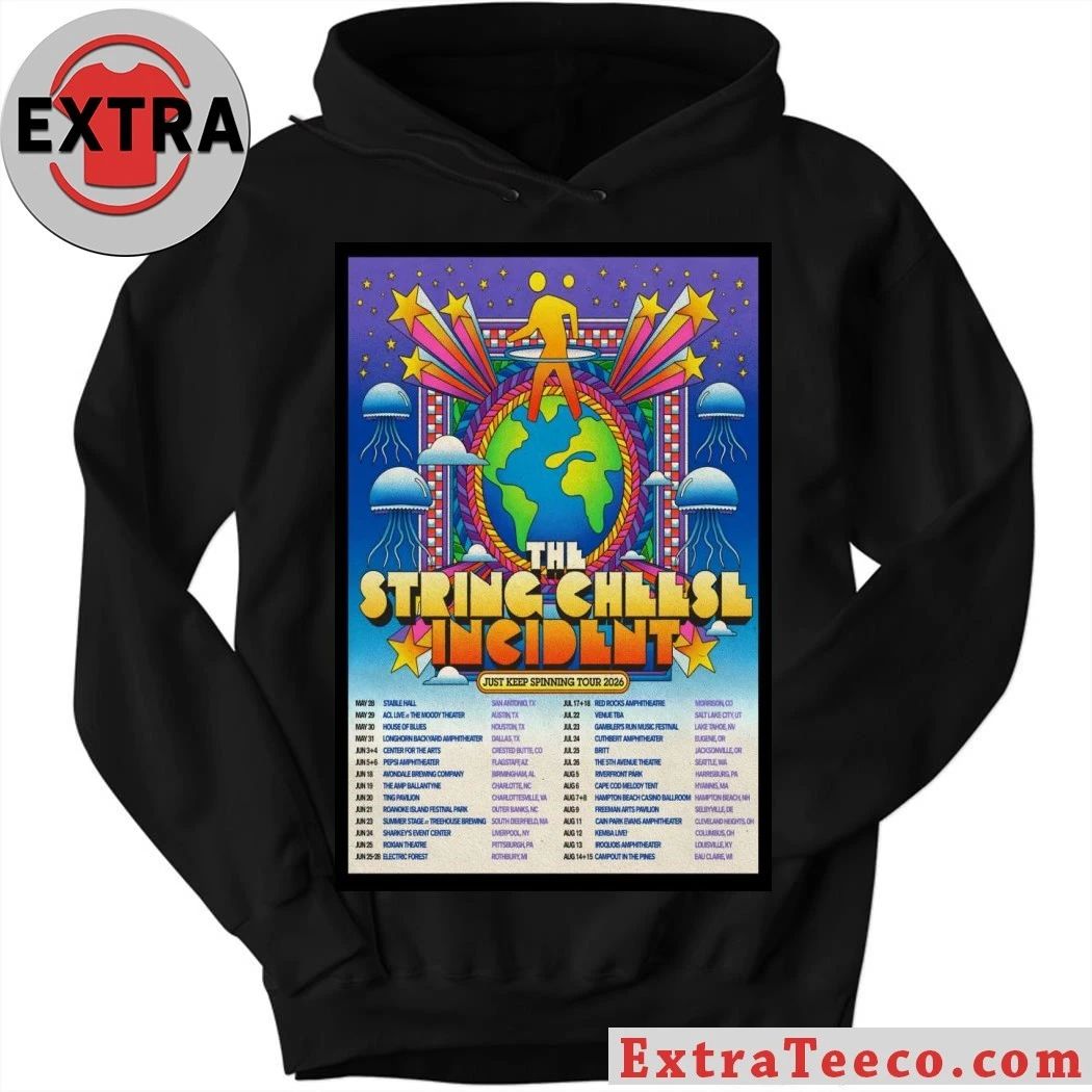 The String Cheese Incident Just Keep Spinning Tour 2026 Poster Shirt
