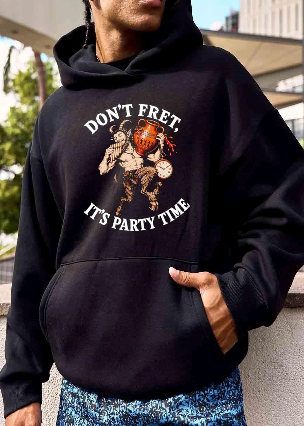 Dont Fret Its Party Time Satyr Playing Panpipes Greek Wine Amphora shirt