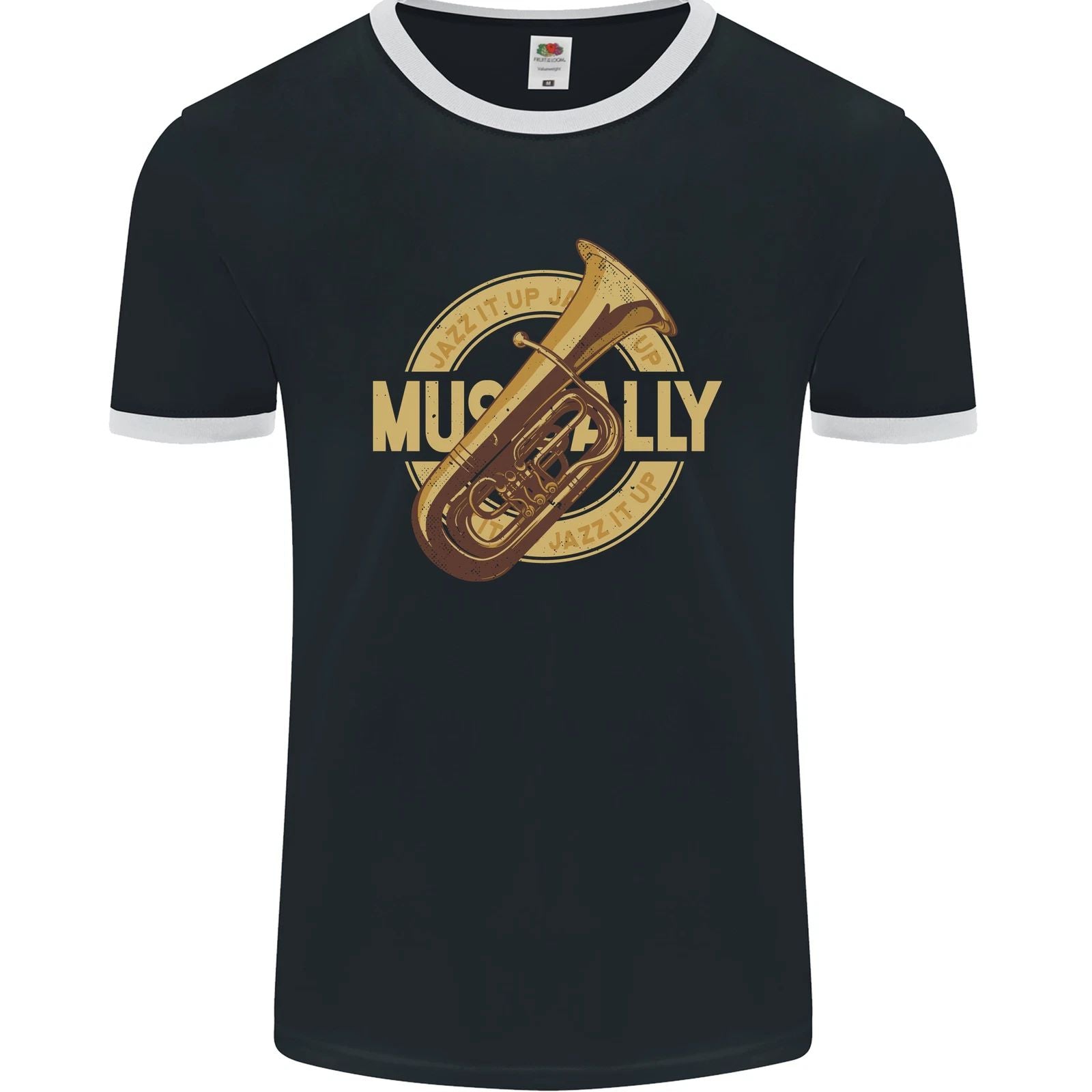 Tuba Brass Musical Instrument Jazz Mens Ringer T-Shirt FotL