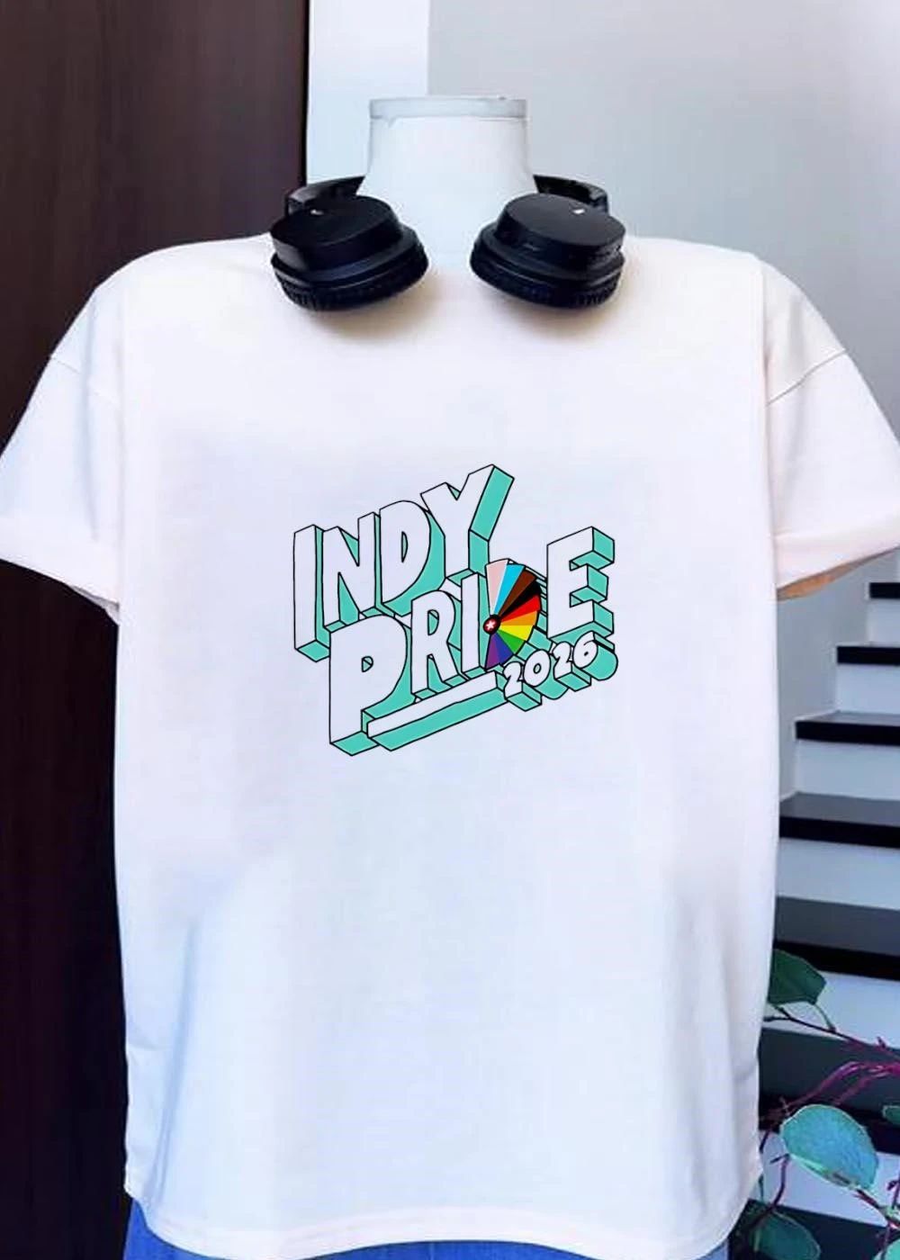 Indy Pride 2026 Colorful Logo Apparel shirt
