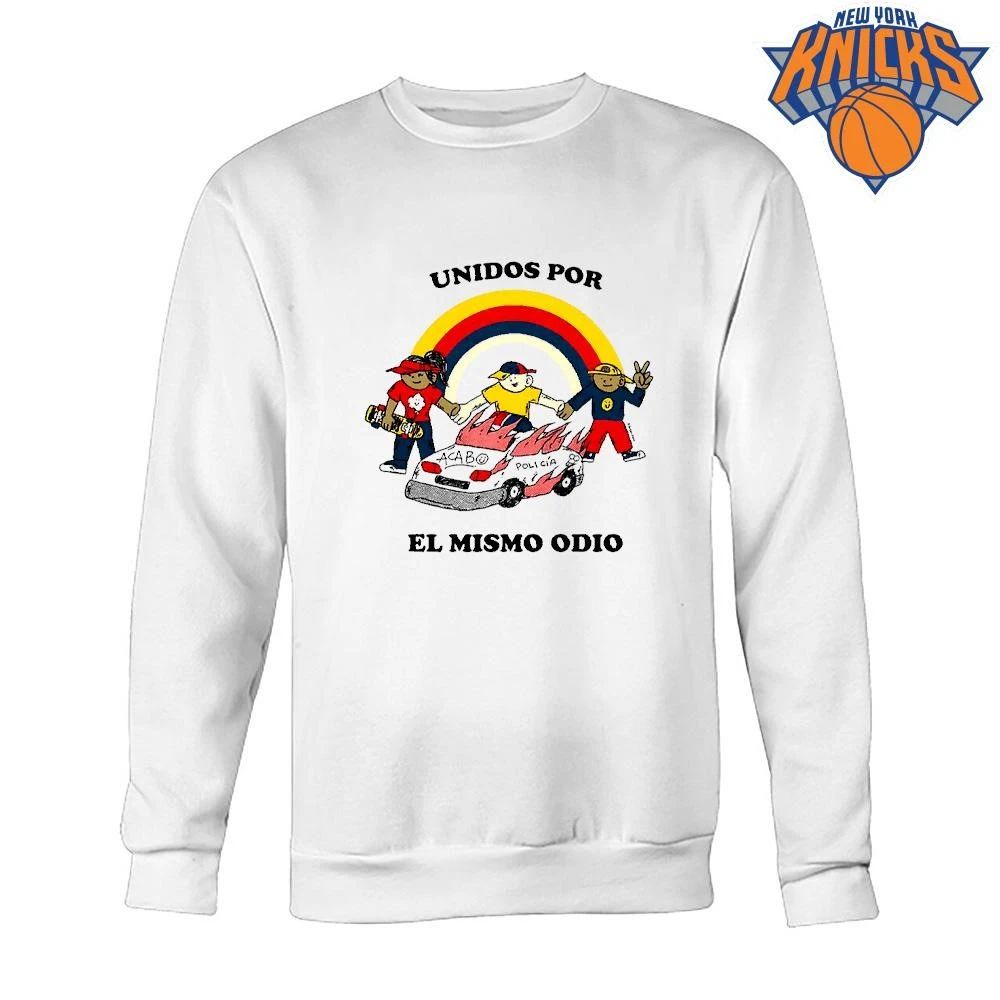 Unidos Por El Mismo Odio ACAB Burning Police Car Rainbow Vintage Shirt