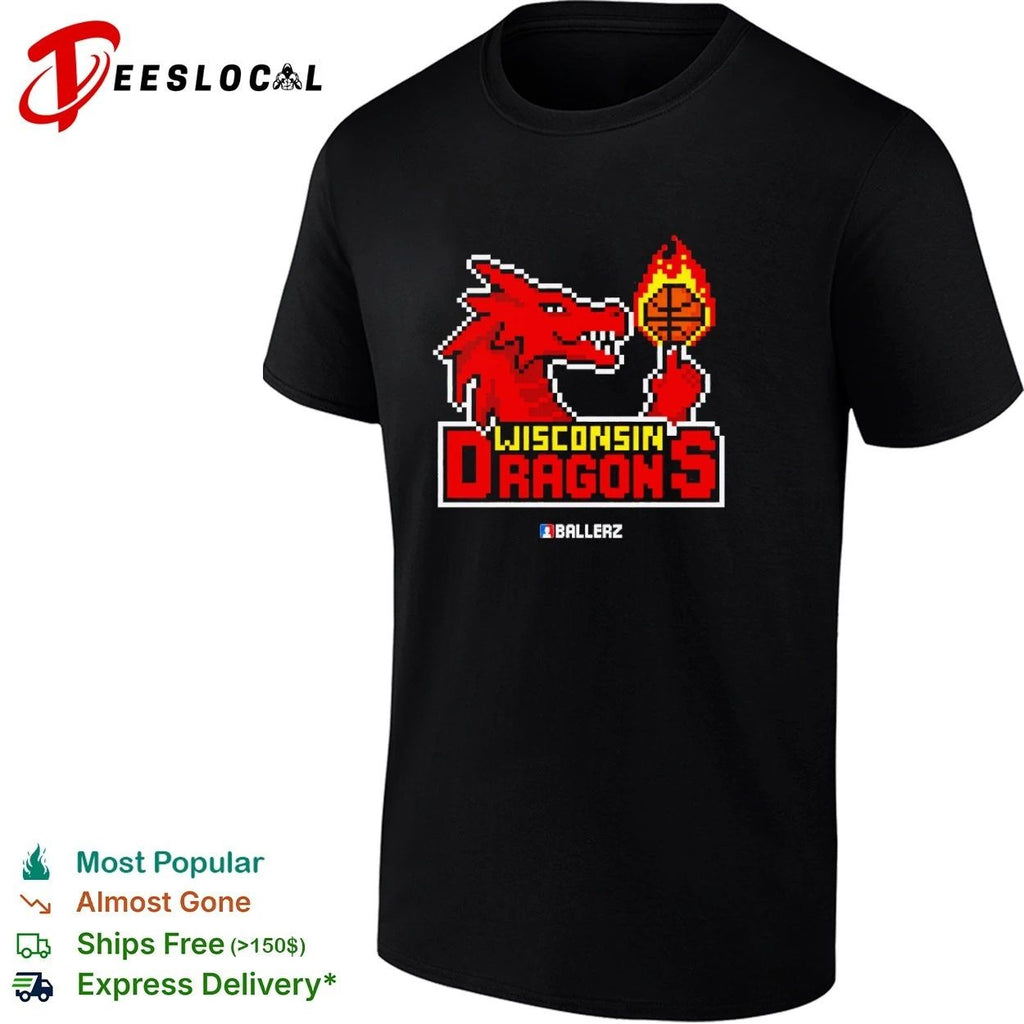 Wisconsin Dragons Ballerz basketball dragon T-shirt