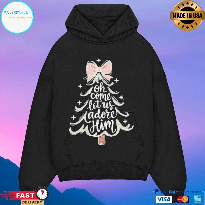Oh Come Let Us Adore Him Christmas Tree 2025 T-shirts
