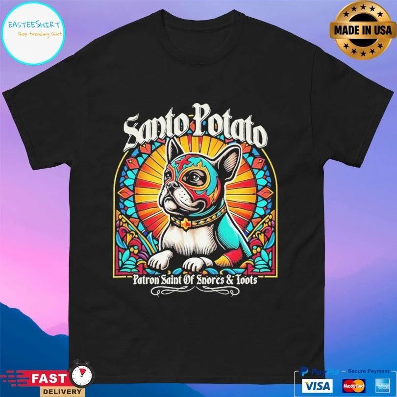 Santo Potato Patron Saint Of Snores And Roots T-shirts