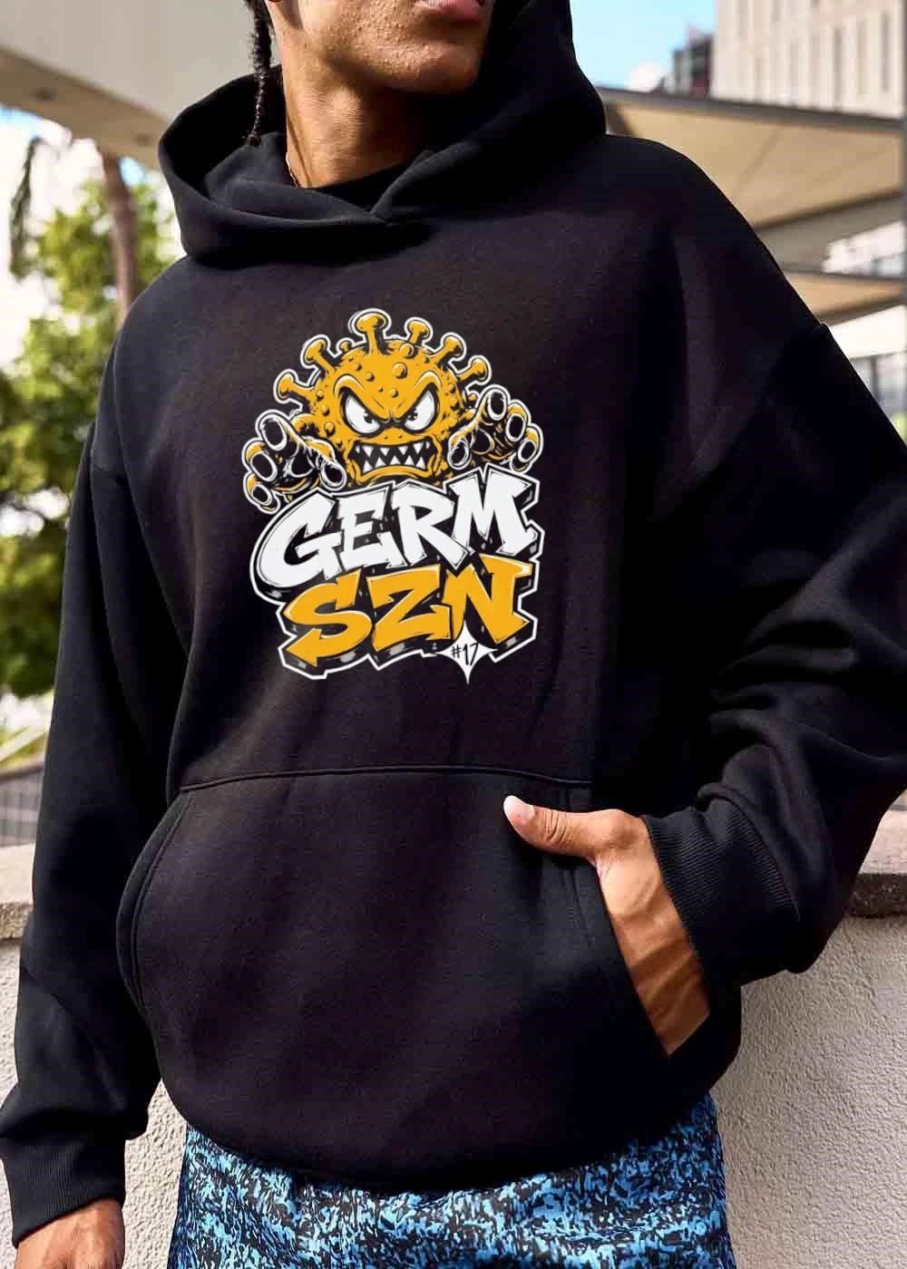 Germ Szn Number 17 Angry Cartoon Yellow Virus Monster Claws shirt