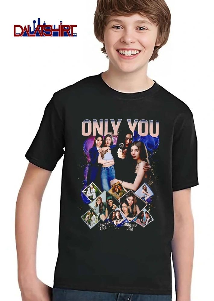 Only You Tawan Aira Lingling Orm Retro Bootleg Photo Collage Gun shirt