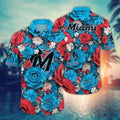 Miami Marlins Full Bloom Hawaiian Shirt