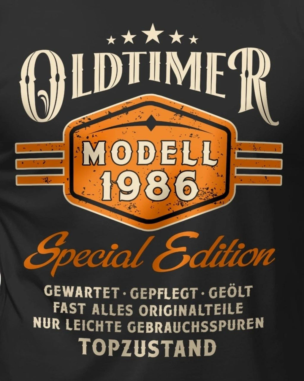 40th Birthday Mens T-Shirt Vintage Model 1986 Funny Sayings Shirts Men