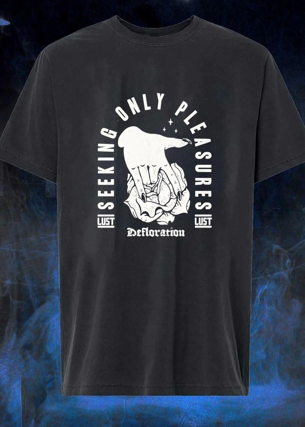 Defloration Seeking Only Pleasures Lust Hand Holding Rose shirt