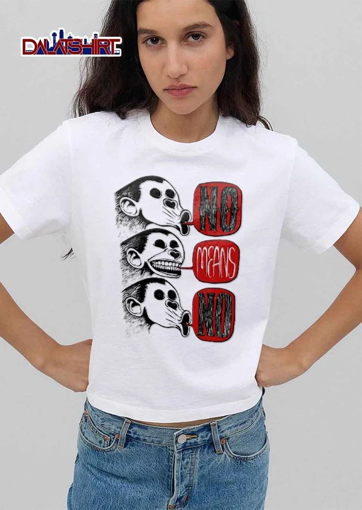 Three Monkeys No Means No Speech Bubble Shirt