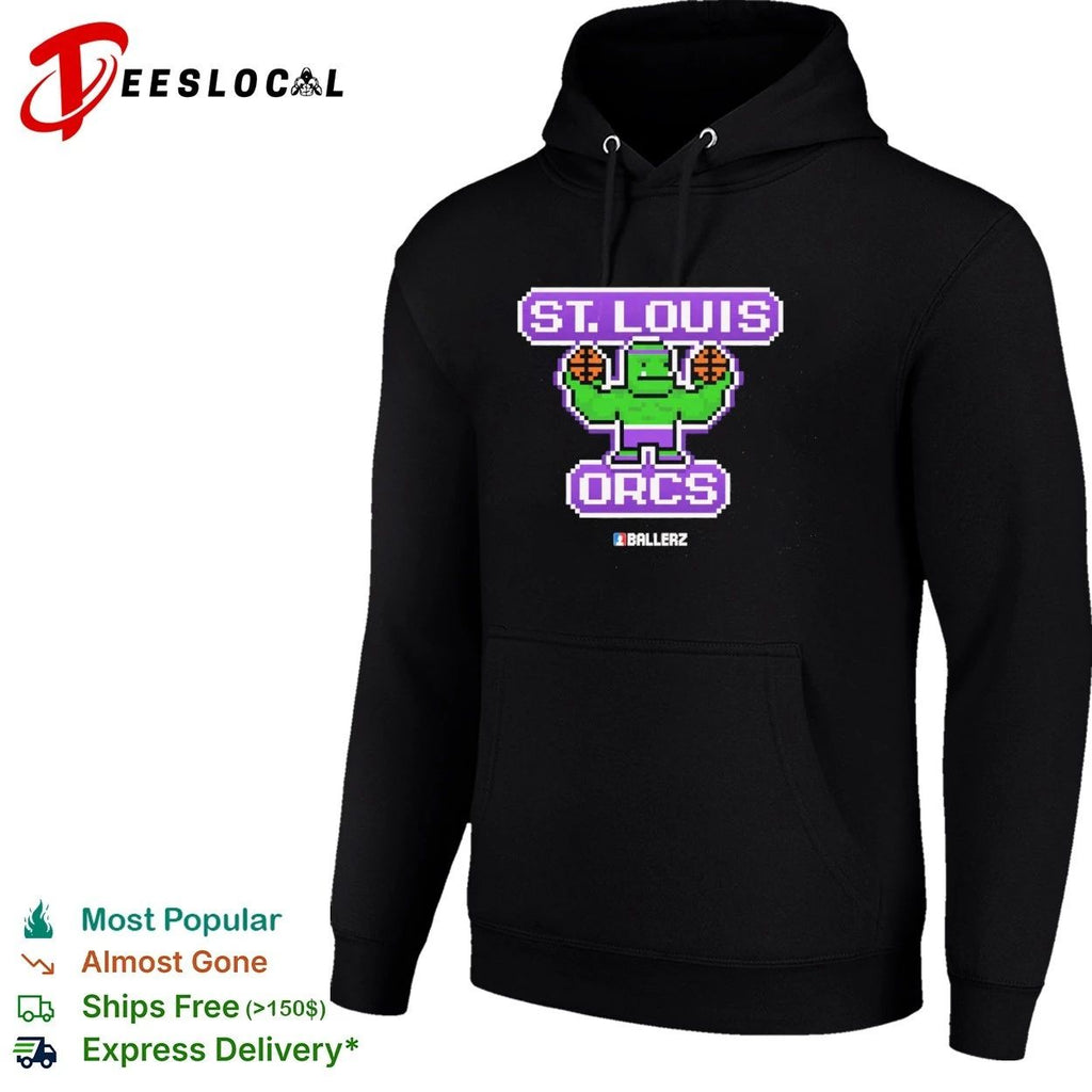 St Louis Orcs Ballerz basketball pixel art T-shirt