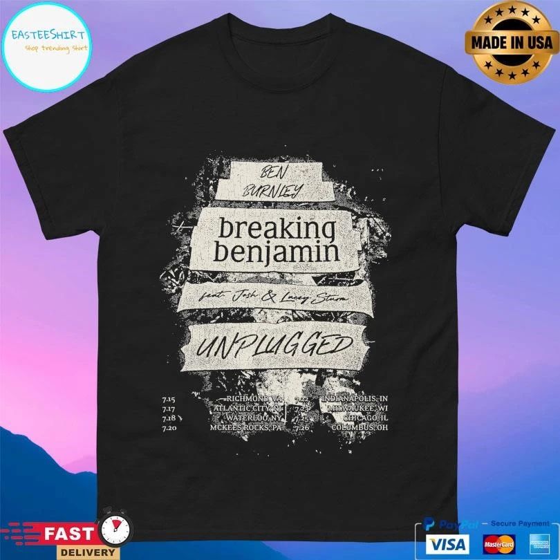 Ben Burnley Breaking Benjamin Feat Josh And Lacey Sturm Unplugged Tour T-shirts