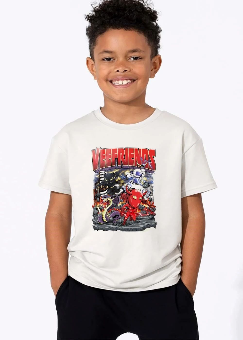 Veefriends Cartoon Panther Astronaut Purple Cobra Red Devil City shirt