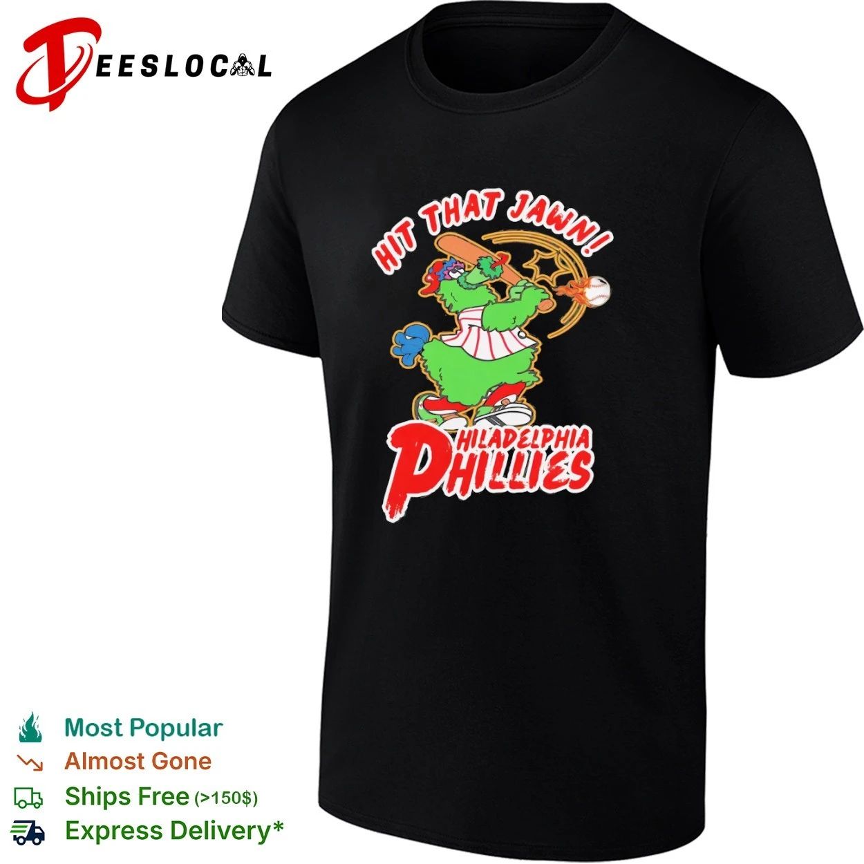 Hit That Jawn Philadelphia Phillies Phillie Phanatic T-shirt