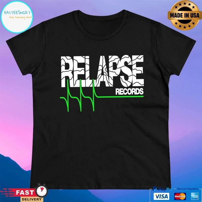 Relapse Records Cracked Logo T-shirts
