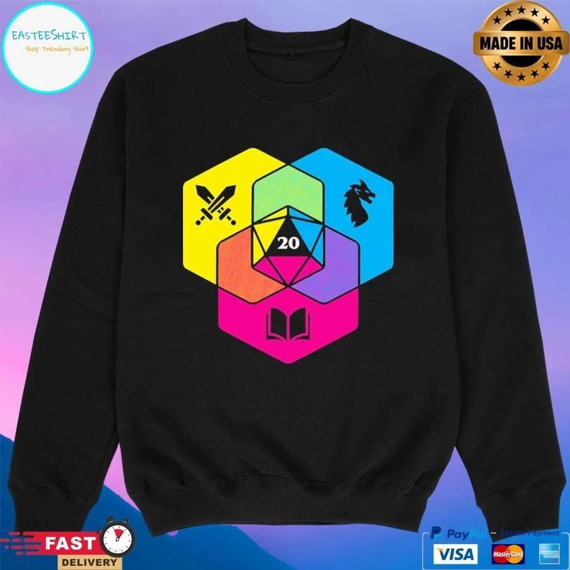 RPG Cmyk Dice Venn Diagram T-shirts