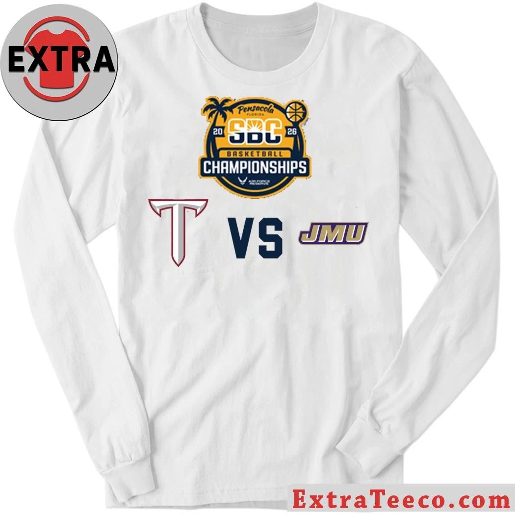 NCAA competition between Troy University and James Madison University Logo Shirt