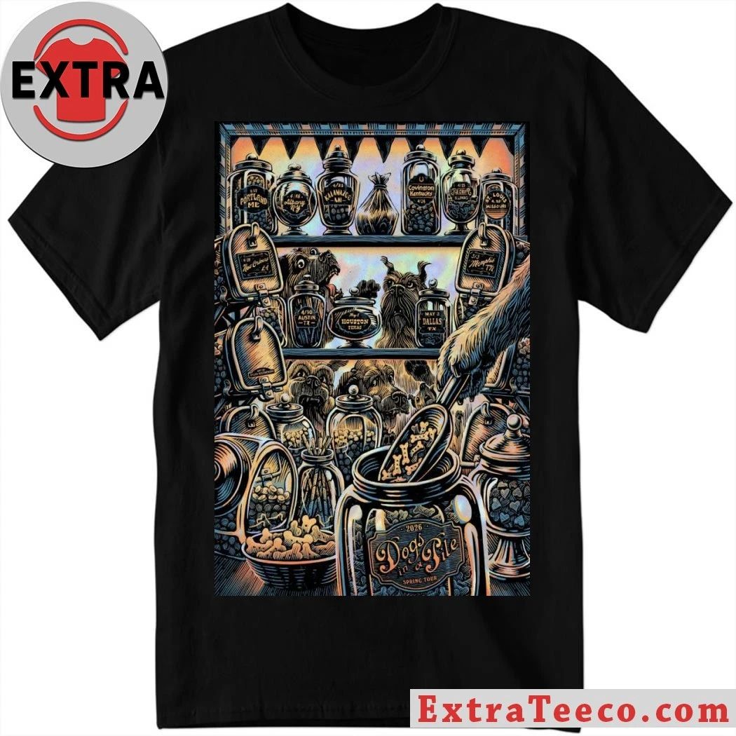 New Dogs In A Pile Spring Tour 2026 Poster Shirt