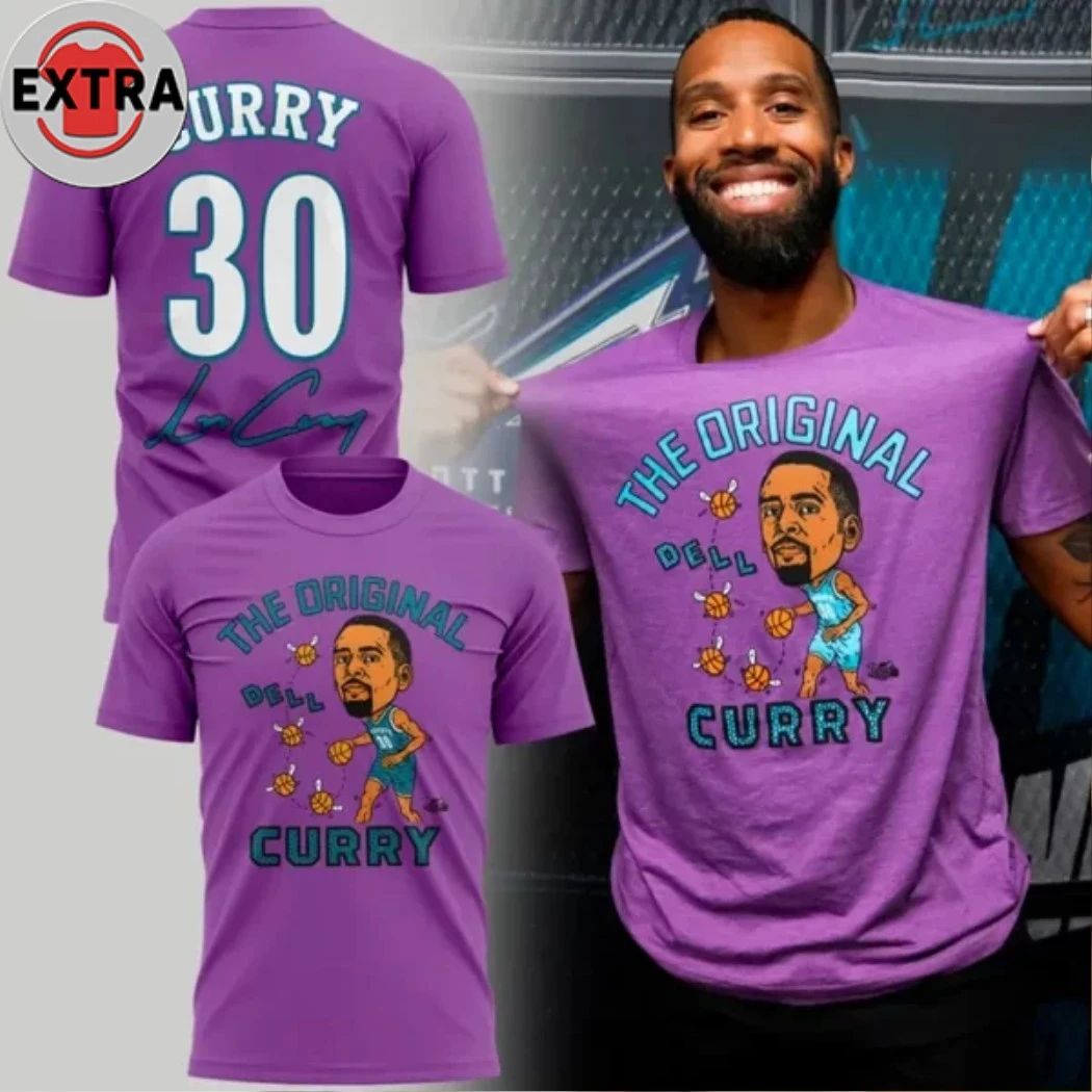 Charlotte Hornets – Dell Curry Logo Two Sided Shirt