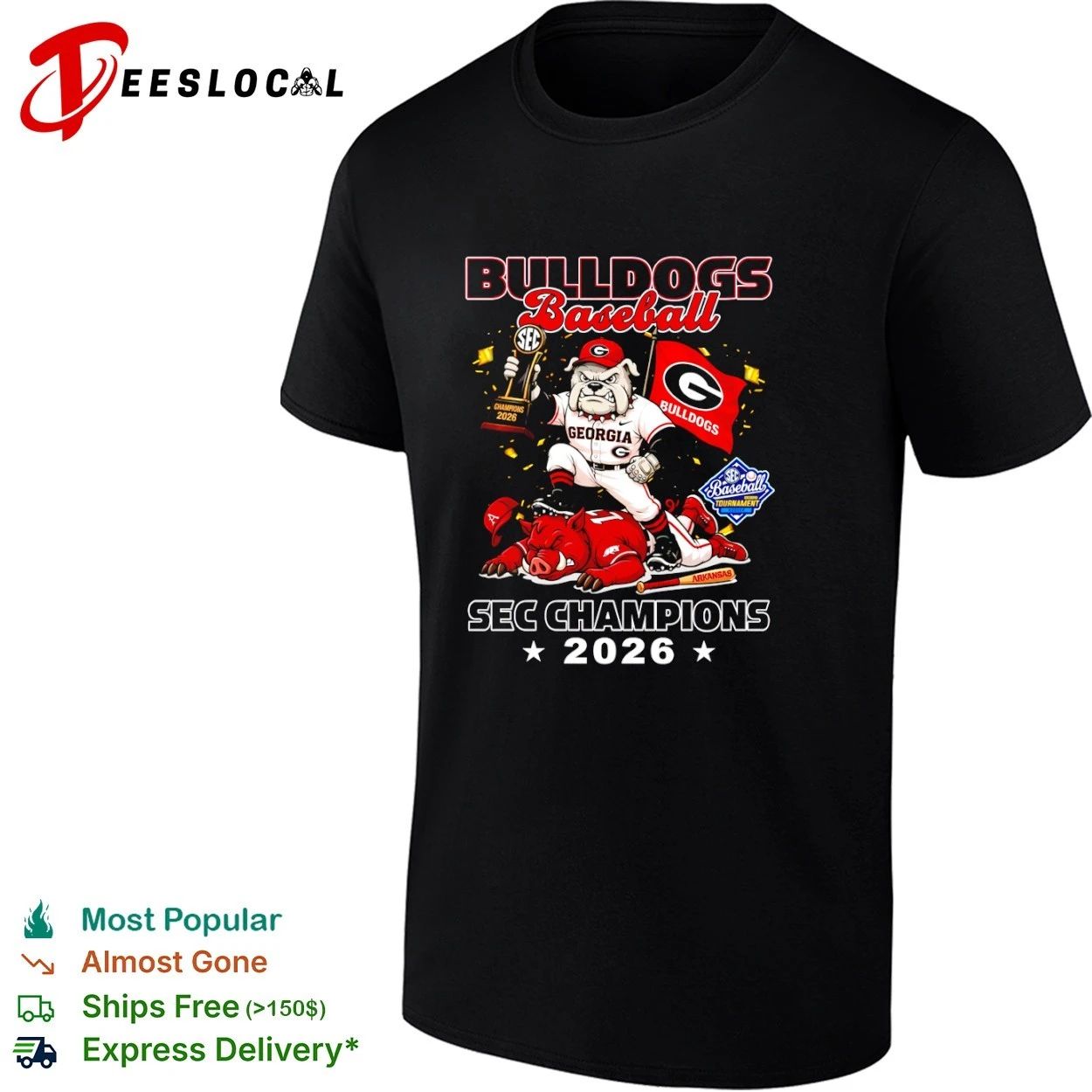 Bulldogs Baseball SEC Champions 2026 T-shirt
