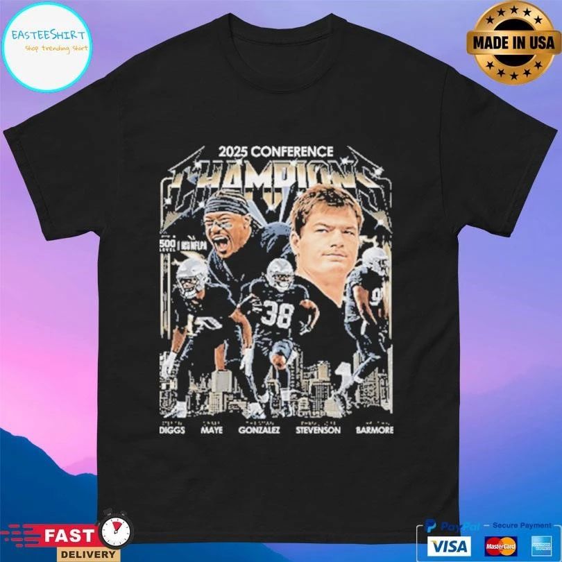 New England Football 2025 Conference Champions Vintage T-shirts