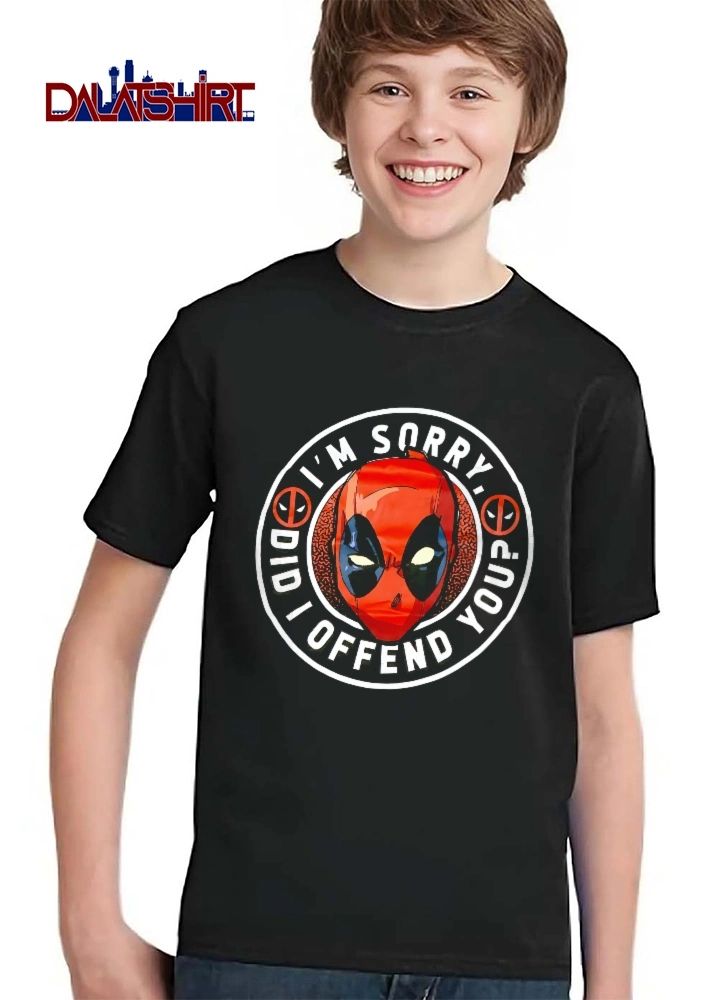 Deadpool Im Sorry Did I Offend You Red Mask Circle Frame Badge shirt